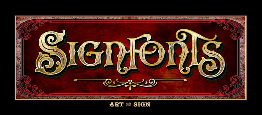 Signfonts Hand Painted Fonts for Artist and Sign Painters